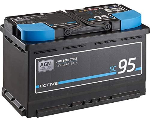 ECTIVE AGM Batterie 12V 95Ah 800A wartungsfrei - 80Ah (C20) VRLA Versorgungsbatterie, Solarbatterie, Bootsbatterie, Starterbatterie, Blei Akku für Wohnmobil, Wohnwagen, Camper