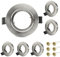 LED Einbaustrahler 6 Pack GU10 Schwenkbar led Einbauleuchte in Edelstahl gebürstet Optik, Einbaurahmen für LED/Halogen Leuchtmittel Inkl. GU10 Fassung, Rund