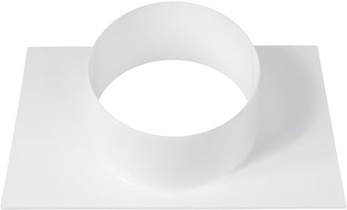 Vent Systems Conector de conducto de ventilación de aire de 125 mm (12,5 cm) con brida de ventilación recta, tubo de ventilación de plástico para refrigeración HVAC.