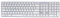ELSRA Low Profile USB Wired Full Size Mac Compatible Keyboard with Numeric Keypad, Silicone Cover Skin Included, UK Layout - Silver/White