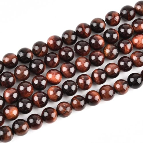 Genuine Red Tiger Eye Beads for Jewelry Making Gemstone Semi Precious Stone Round 12mm Strand 15(31-32pcs)