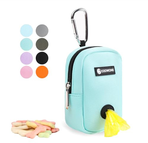 Dog Treat Pouch Hands Free dog walking bag with Metal Carabiner, 900D Oxford Cloth Poop Bag Holder for Pet Puppy Training Travel or Outdoor camping