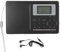 CS‑106 Full Band Radio, Mini Portable Stereo FM/AM/SW/MW/LW/TV Receiver with Digital Clock Earphone