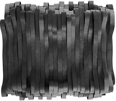 Elastic Bands 50 Pcs Rubber Bands 19 * 1cm Heavy Duty Elastic Rubber Bands Large Black Wide Rubber Bands Thick Wide Trash Can Bands Strong Wide Wrapping Bands for Office School Home Industrial