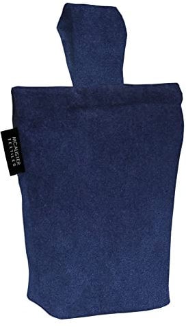 McAlister Textiles Navy Blue Unfilled Matt Velvet Fabric Door Stop - Plain Decorative Door Stopper for Doors, Windows and Patios
