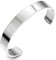 19CM Klassiker Herren Damen Verstellbare Armband Armreif Edelstahl Farbe Silber, Poliert
