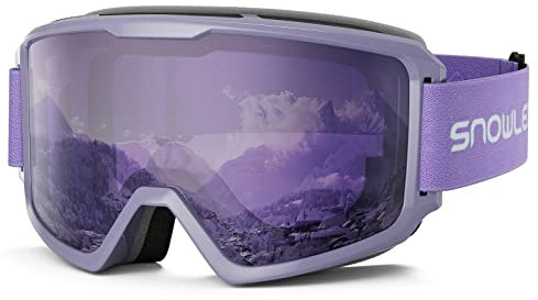 Skibrille Damen und Herren Snowboardbrille Doppel-Objektiv OTG UV400 Schutz Anti-Beschlag Winddicht Ski Schutzbrille Helmkompatibel für Skifahren Motorrad Fahrrad Skaten
