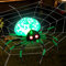 COSTWAY Aufblasbare Halloween-Spinne, Gruselige Spinnendekoration mit rotierendem LED-Lichter & Spinnennetz, Halloween-Dekoration für Party Rasen Hof, Selbstaufblasend
