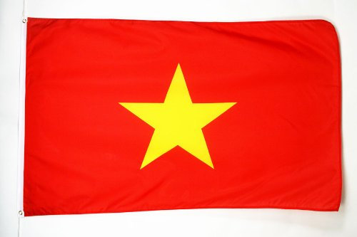 AZ FLAG - Drapeau Vietnam - 150x90 cm - Polyester léger - Drapeau Vietnamien Avec Oeillets Métalliques Intégrés - 80g
