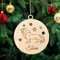 Personalised lion Christmas Tree Decoration, Wooden Tree Ornament, Engraved Pet Name Christmas Bauble Gift Card Insert for Family and Friends