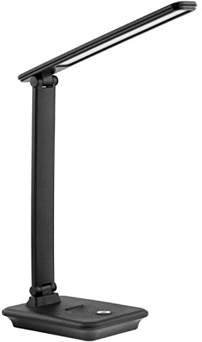 Maclean MCE614B Dimmable LED Desk Lamp Adjustable Folding 9W IP20 3000K 4500K 6500K Black