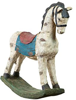 Plätzchen Deko Pferd Statue aus Keramik 55 x 15,5 x 57 cm | Vintage Figur | Wohnkultur Geschenkideen | Besondere Gegenstände