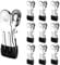 TamBee Clothes Pegs For Washing Line Pegs Stainless Steel Laundry Pegs Clothes Pins Clips Strong Metal Clothes Pegs Storm Pegs for Clothes Jeans Socks Towel Photos, Pack of 10(Black)