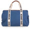 CHILDHOME, Mommy Bag, Wickeltasche, Kliniktasche, Reisetasche, großes Fassungsvermögen, Wickelauflage, verstellbarer Schultergurt, unterteilt, Isoliertasche, Durchgang für Koffer, Indigoblau,Signature