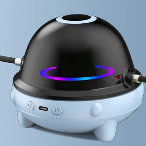 SPYMINNPOO Machine de Corde à Sauter, équipement de Saut électrique Intelligent Automatique de Musique LED pour L'intérieur Extérieur (Bleu)