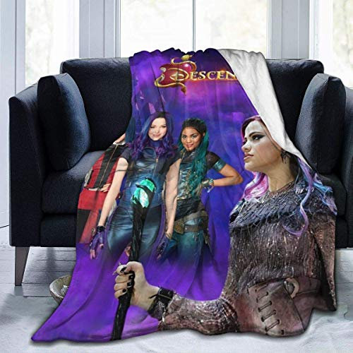 Descendants 3 superweiches Flanell, für alle Jahreszeiten, leicht, Wohnzimmer/Schlafzimmer, warm, 125 cm x 100 cm
