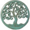 Trintura Tableau mural arbre de vie Mandala Pohon Ulir 60 cm (turquoise) - Idée cadeau - Décoration murale - Arbre de vie - Décoration murale en bois - Bleu