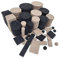 300 x Filzgleiter selbstklebend – Möbelgleiter Set in 8 Größen - Bodenschoner für Stühle, Tische & Möbelbeine – Kratzschutz-Pads mit extra starkem Kleber - Möbelschoner Beige 150 schwarz + 150 beige