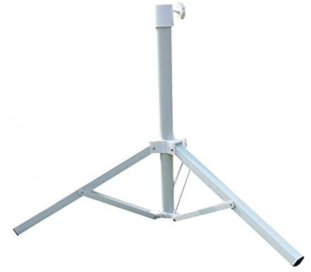 Toddmomy Soporte de sombrilla para exteriores, base de sombrilla de playa, soporte plegable, base de paraguas al aire libre, base de paraguas para patio, base de paraguas recta, color blanco hierro