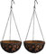 Selections Cast Iron Garden Hanging Basket Planters (25.5cm) Pack of 2
