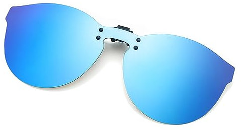 Long Keeper Clip occhiali da sole Polarizzati per Donna Uomo, Ultraleggero Clip per Occhiali, Lenti da sole Clip on Flip up Anti UV400 Unisex