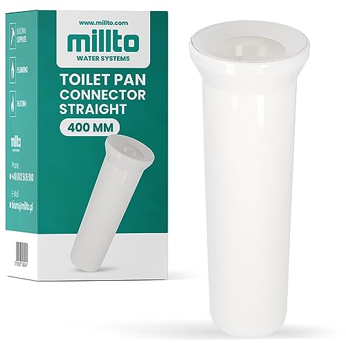 Millto™ WC Anschlussstutzen 400 mm Toilette Stutzen Anschlussrohr Anschlußstück Klosettschachtarmaturen Entwässerungssysteme Anschlussgarnitur Kanalisation Toilettenrohr