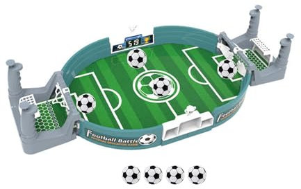 GERUI Mini Tischkicker,Tischfußball-Eltern-Kind-Spiel, Interaktives Tisch Fußball Spiel, Mini Tischkicker Kinder, Mini-fußballspiel-Spielzeug mit 4 Fußbällen, für 3+Kinder und Erwachsene