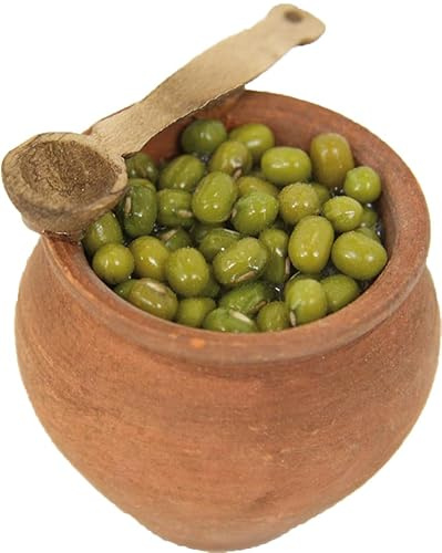 FADEDA Oliventopf/Höhe:5 cm/handbemalt/detailgetreue Krippen Figuren - Weihnachten Tisch Dekoration Krippe Zubehör
