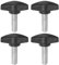 QUARKZMAN 4Pcs Boutons à Ailettes En T, Vis à Pouce M8 X 25mm, Filetage Mâle Standard, Poignées En Plastique, Boutons de Serrage à Main, Vis à Pouce, Noir.