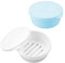 GLADFRESIT Travel Soap Box - 2Pcs Shampoo Bar Tin Containers - Self-draining Soap Case Holder - Smooth Matte Texture - For Kitchen, Bedroom, Bathtub, Shower