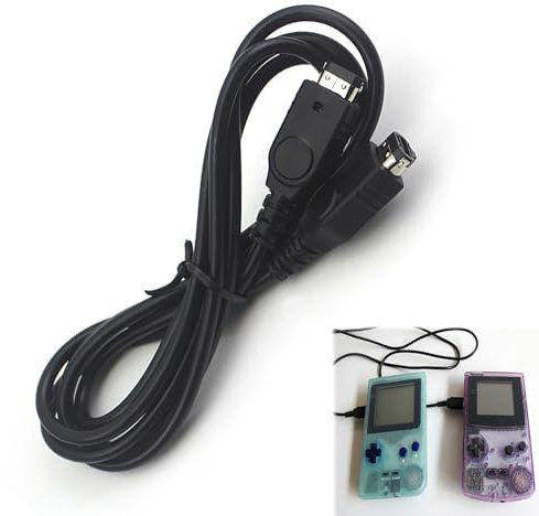 2 Player Link Câble Connect Cord, Câble de Liaison 2 Joueurs Remplacement Compatible avec Nin-tendo Game-boy Advance/Game-boy Advance SP Consoles Fil de Connexion pour 2 Joueurs, 1,2 m, Noir