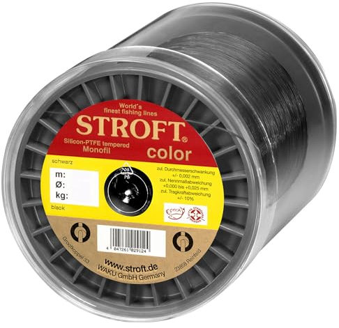 Stroft Color Monofile Angelschnur Schwarz 0,28mm 6,7kg 1000m