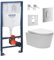 WC Suspendu Pack Complet Accessoires - Pack WC Grohe Bâti support Solido 113cm,Cuvette SAT rimless fixations invisibles, Abattant softclose, Plaque chrome, Abattant WC,Cuvette Toilette, Chasse d'eau