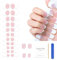 20 PCS Nagelfolie UV Härtend,UV Nagelfolie für Langanhaltende Maniküre,UV Nagelfolien Einfache Anwendung mit UV-Nagellampe,Gel Nail Sticker UV für Bequeme Heim-Manikür