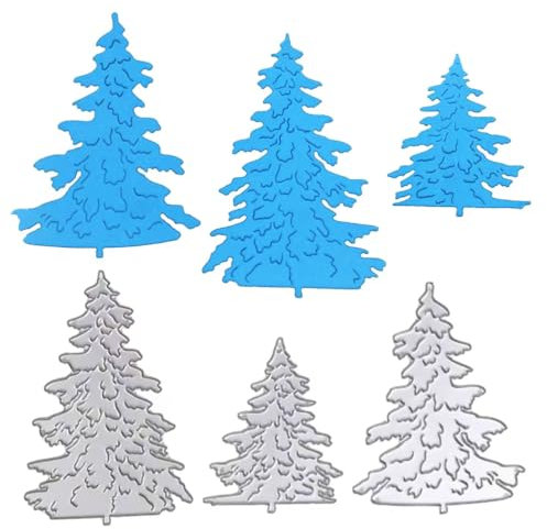 Weihnachten Stanzschablone Weihnachtsbaum Stanzbögen Prägeschablone Metall tannenbaum Stanzformen Stanze für DIY Weihnachten Anhänger Scrapbooking Basteln Lesezeichen Journaling Cutting Dies