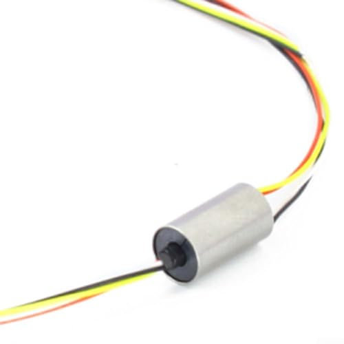 HEBEOT Miniatur-Elektro-Schleifer für Ringkappentyp, leitfähiger Slip für Ring, kleiner elektrischer Schieber, 4 Drähte, Mini-Schlitten für Ring für reibungslose Signalübertragung, 6,5 mm