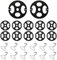 KANDUJIMU 24PCS Car Seat Cover Plum Plate Metal Hooks, 12PCS Metal Hooks Set Locking Clip & 12PCS Plastic Auto Seat Covers Chucks, Plastic Fastener Fit Replacement Accessories for Car Seat (Black)