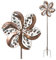LEMODO Garten Windspiel “Blossom” mit 2 gegenläufigen Rotoren, Windrad aus Metall, Gartendeko in 3 Höhen aufbaubar, Gartenstecker mit 213 cm Höhe, Windmühle in Kupferoptik, Windskulptur mit Charme
