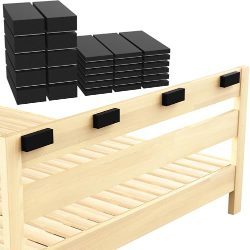 NiHome 28PCS Headboard Stoppers for Wall，EVA Anti-Slip Furniture Pads，10Pcs (15mm) + 18Pcs (5mm), Bed Stopper for Headboard, Long-Lasting Protection Against Wall Damage and Furniture Sliding