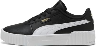 PUMA Mädchen Carina 3.0 Sneakers 36, Black White Gold