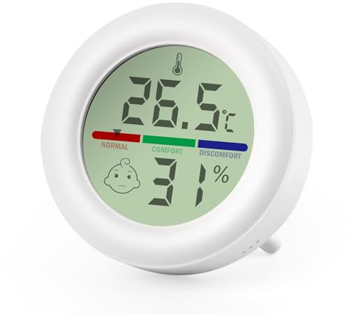 JOPHEK Hygrometer Thermomete, LCD Digitales Thermo-Hygrometer Mini Digitales Hygrometer Thermometer, Hygrometer Innen für Innenraum, Babyraum, Wohnzimmer