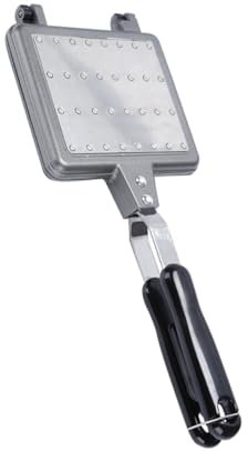 PHENOFICE Waffelpfanne Sandwichkocher Antihaftform Für Waffeln Waffeleisen Form Waffeleisen Mit Antihaftbeschichtung Waffelbackform Waffeln Sandwichtoaster Brotform Aluminiumlegierung Silver