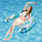 Ayizhiniu Matelas Gonflables pour Piscine, Transat Flottant Piscine, Chaise Piscine Gonflable Flottante Forme U avec Porte-Gobelet, Hamac d'eau lit Flottant (Lumière)