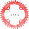 CYSKY Fahrrad Kettenblatt 104 BCD 30T 32T 34T 36T 38T 40T 42T 44T 46T 48T 50T 52T Schmale Breite Single Runde Kettenblätter mit Kettenblattschrauben für E-Bike Rennrad Mountainbike (Rot, 40T)