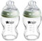 Biberons Tommee Tippee, Biberon en verre Anti-colique Natural Start, 250ml, tétine imitant la forme du sein pour prise en bouche naturelle, lot de 2