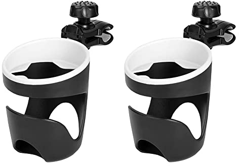 Qarmijaer Porte-gobelet de bateau porte-gobelet universel rotatif à 360 degrés porte-gobelet de bateau avec pince réglable, 2 pièces
