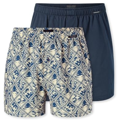 Schiesser Herren 2 Pack Boxershorts Baumwolle Jersey weich Multipack - Jerseyboxer