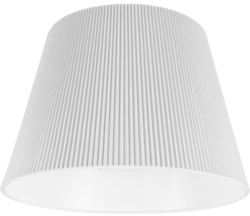 DECOMELODY Großer Lampenschirm aus Stoff Weiß Ersatz für Tischlampe und Stehleuchte mit Weicher Oberfläche