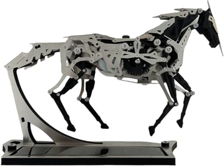 165 Teile Solarbetriebenes Mechanisches Pferd 3D Metall Puzzle Modell Mit Beweglichem Getriebe DIY Skulptur Industrial Desk Dekor Für STEM Modellbau Enthusiasten Erwachsene
