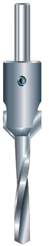 Trend TCT Adjustable Countersink 12.7mm with HSS 3.2mm Spiral Drill Bit | Ideal For Clean Countersinking In Plywood And Plastics With An Adjustable TCT 12.7mm Cutter And HSS 3.2mm Drill Bit, 6200/4TC